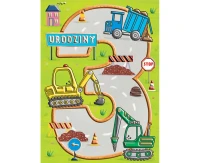 Greeting paper card B6 Building Site, 1 pc EOL